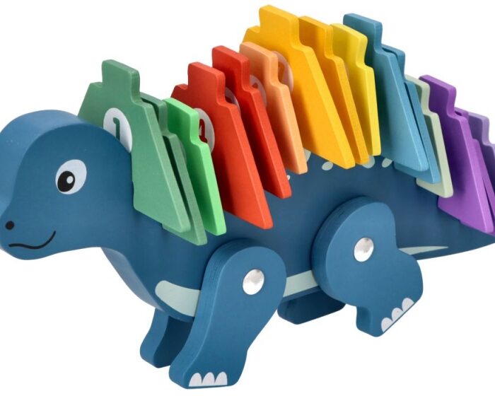 145396 268485 Edukacna Hracka Puzzle S Cislami Adam Toys Dinosaurus Modry