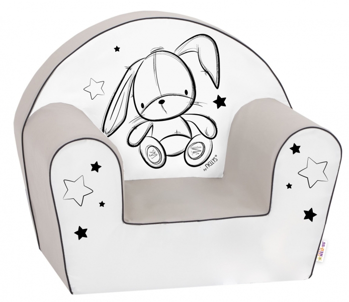 138613 251786 Detske Kresielko Pohovka Lux Cute Bunny Baby Nellys Sede Biele